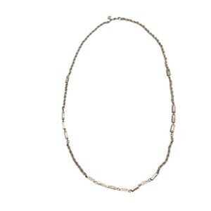 Banana Republic Station Crystal Rope Chain Necklace Gold-Tone 32 Inches